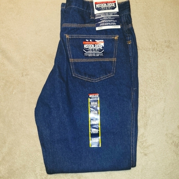 Mens Mission Ridge straight‎ leg Mission Ridge dark Denim Jeans mens Size… - Picture 1 of 7